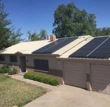 Another low and tight installation over a metal roof in the Albuquerque heights.